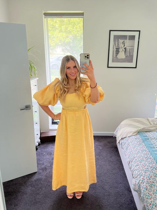 SOVERE Noble Maxi dress in Buttercup