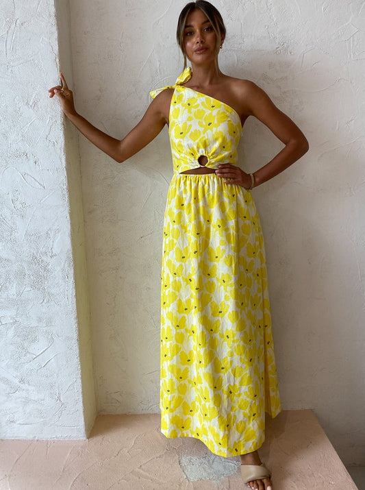 BY NICOLA Dahlia Canary Blossom maxi